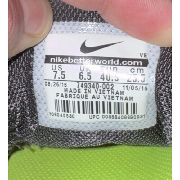 Nike Air Zoom Pegasus 32 Mens Athletic Running Shoes Size 7.5 Gray Black main image 6